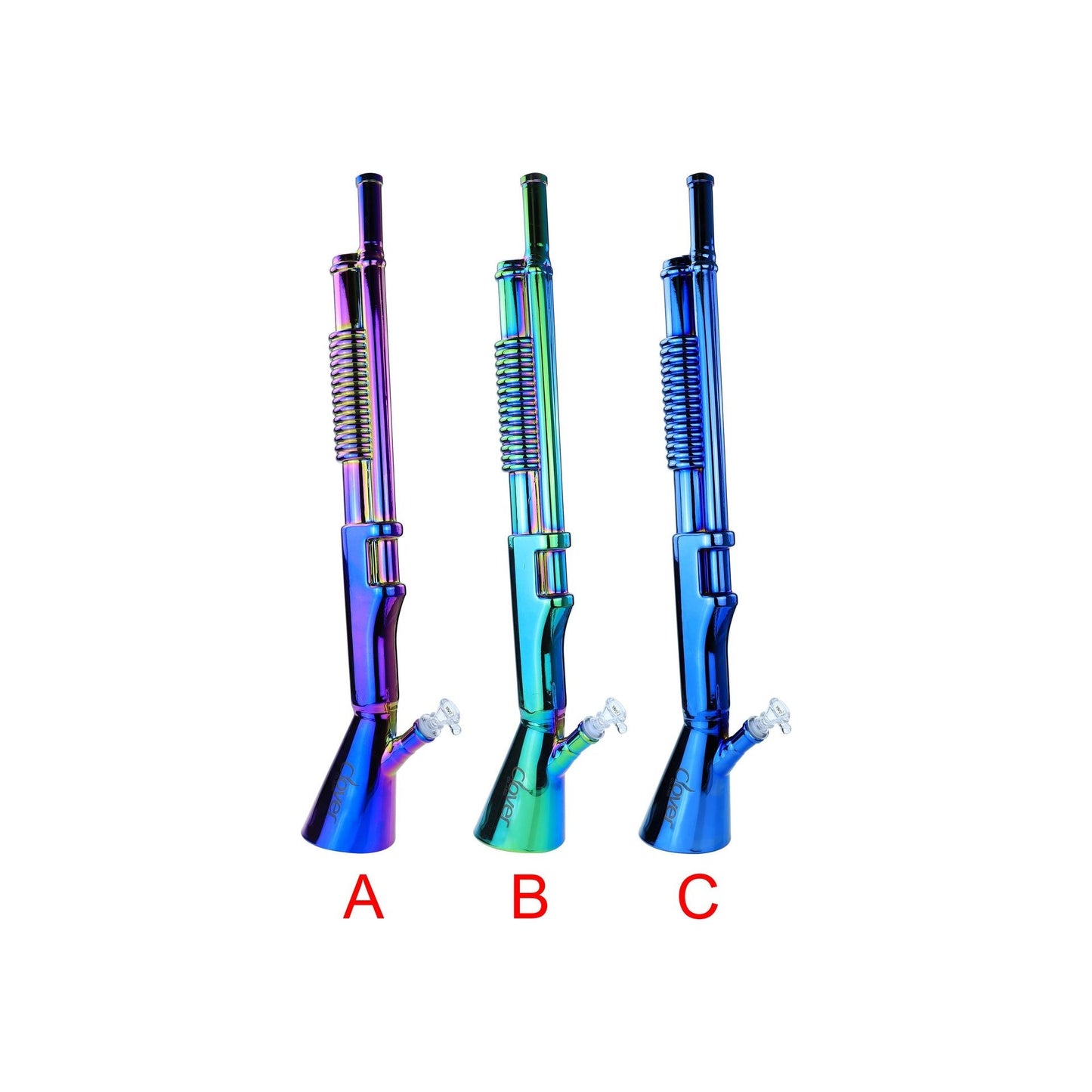 VaporTech Wholesale Clover Waterpipes - 26" Standing Transparent Shotgun Pipes & Pieces