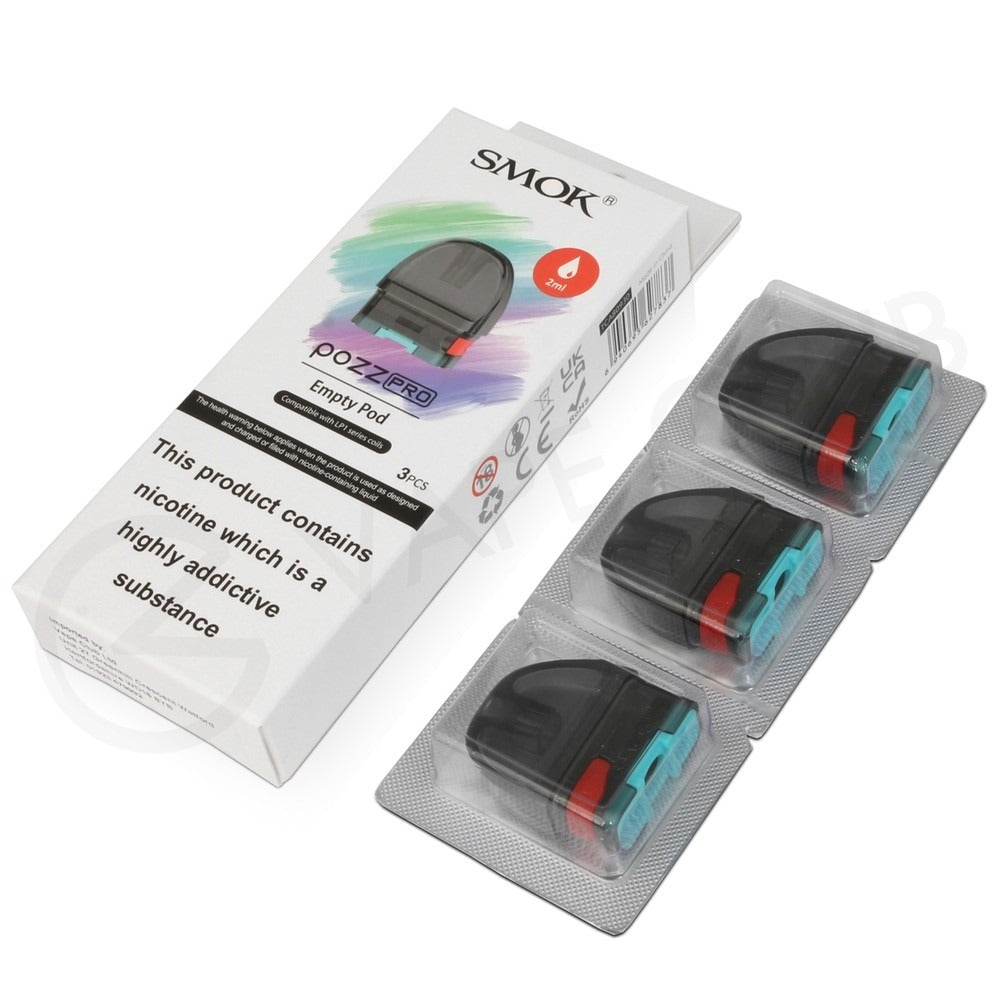 VaporTech Wholesale SMOK | Pozz Pro Empty Pod (3pcs/pack) - Transparent Black Replacement Pods