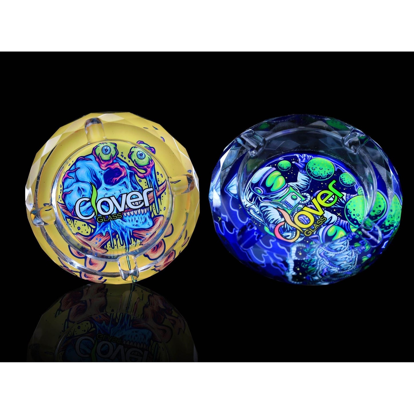 VaporTech Wholesale Clover - Octagon Glass ashtrays PA-527 Pipes & Pieces