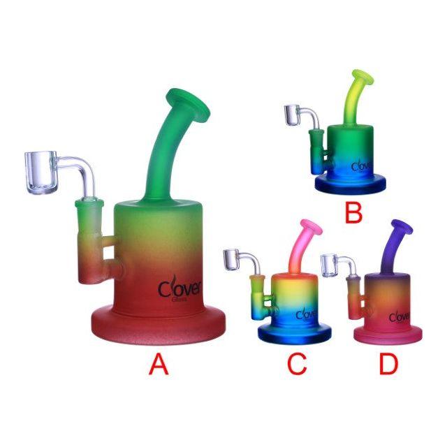VaporTech Wholesale Clover | Rig - 7" Ombre Assorted Color Pipes & Pieces