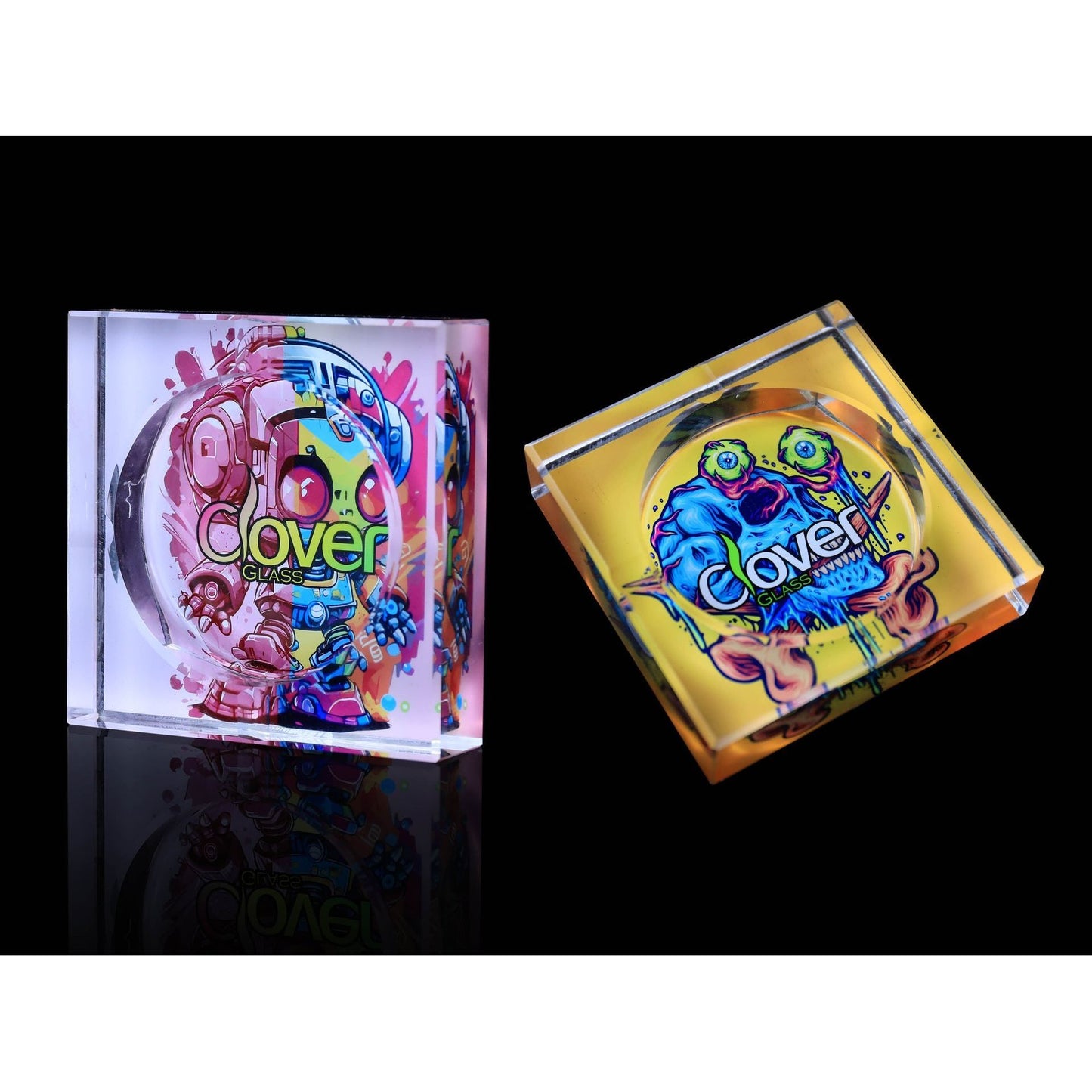 VaporTech Wholesale Clover - Octagon Glass ashtrays PA-530 Pipes & Pieces