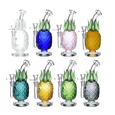 VaporTech Wholesale Clover | 8" Pineapple WaterPipe {WPE265} - BLACK Waterpipes