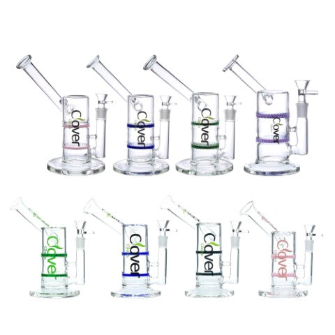 VaporTech Wholesale Clover 11.5'' Small 2 Honeycomb Glass WaterPipe (WPD41) Waterpipes