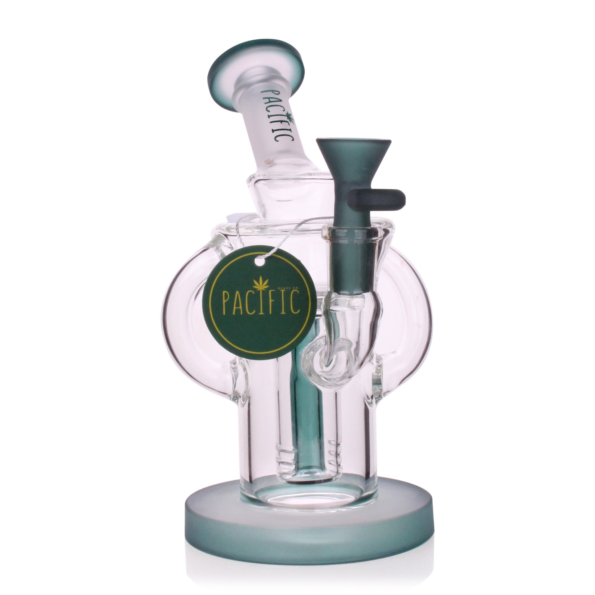 VaporTech Wholesale Pacific Waterpipes - 6" Marlin Flat Base w/ Matching Color Mouthpiece & Straight Perc All