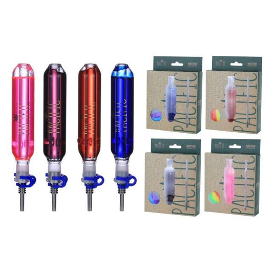 VaporTech Wholesale Pacific Liquid Colored Glass Nector Collector/Dab Straw Kits {NC-54} - BLUE Pacific