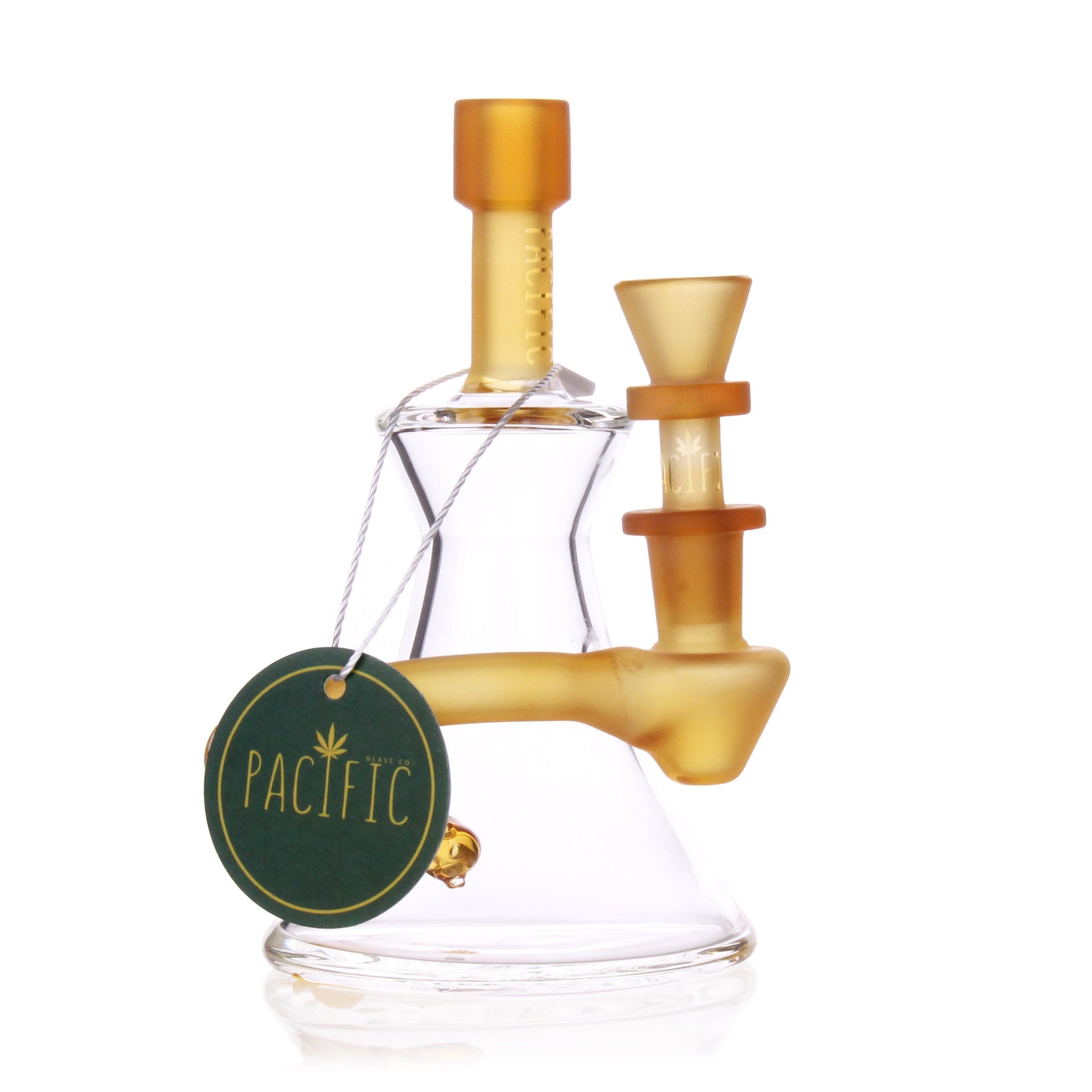VaporTech Wholesale Pacific Waterpipes - 5" Arowana Hourglass Base Transparent Mouthpiece & Side Perc All