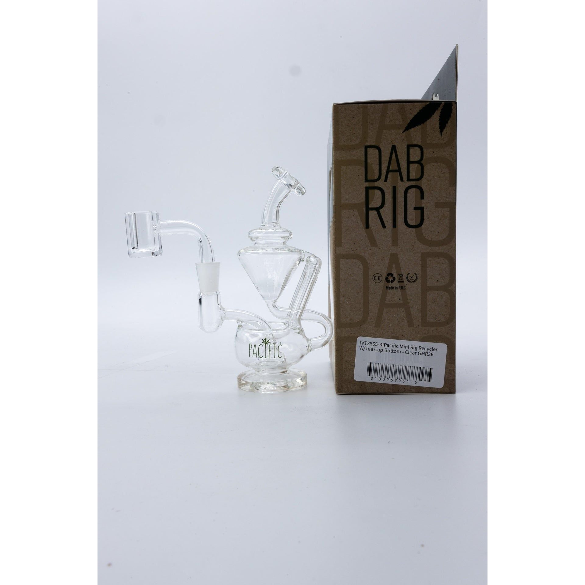 VaporTech Wholesale Pacific Mini Hourglass Rig Recycler - CLEAR GMR36 Pacific