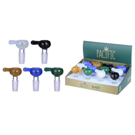 VaporTech Wholesale Pacific Bowls - Cylinder Variety Colored w/ Long Grip Handle (12pcs/Display) Pacific
