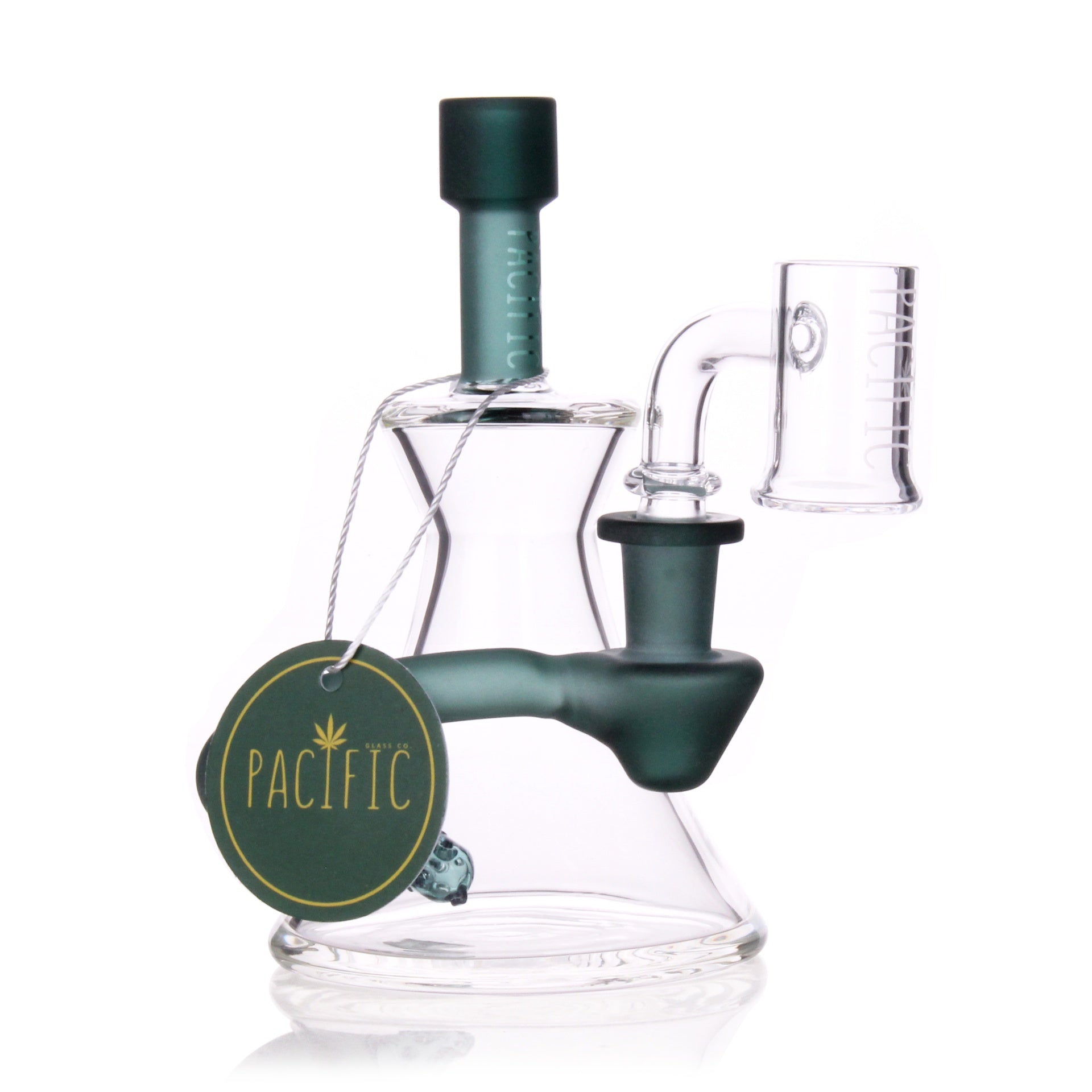 VaporTech Wholesale Pacific Waterpipes - 5" Arowana Hourglass Base Transparent Mouthpiece & Side Perc All