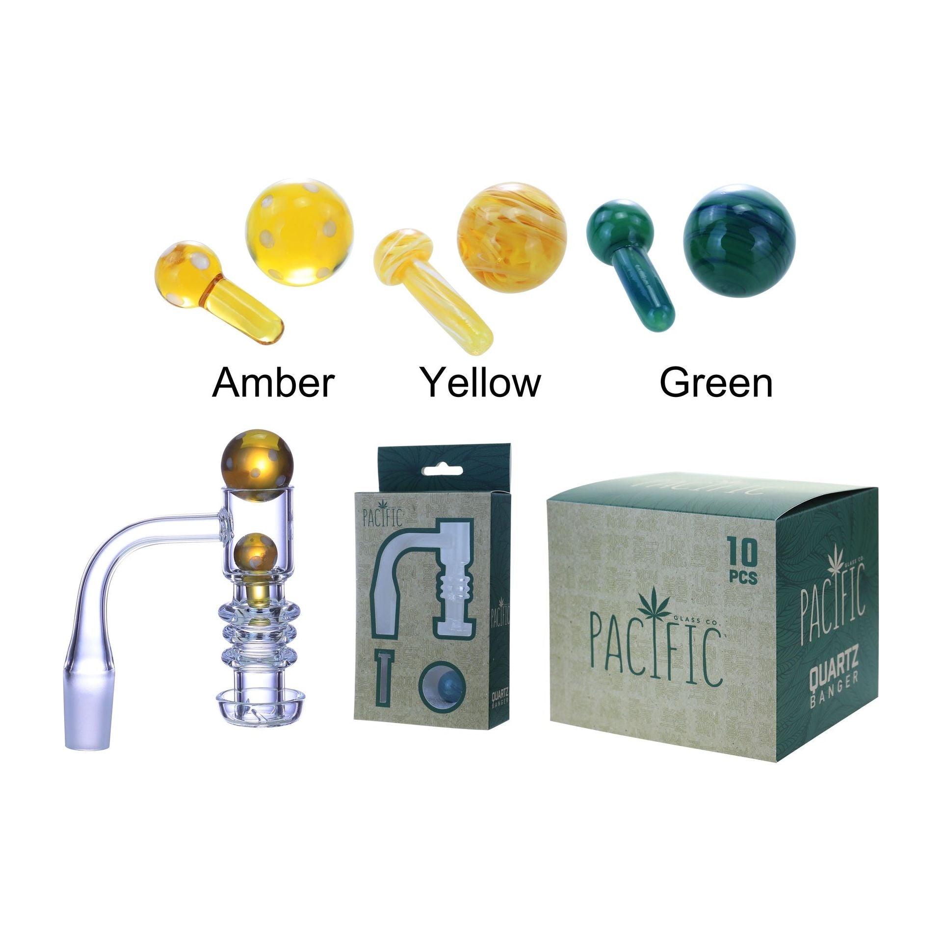 VaporTech Wholesale Pacific [Terp Slurpers] - 14mm Various Color Marble Topper w/Screw Pill Piece [WPY-468]AMBER Pacific
