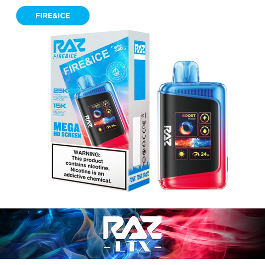 Demand Vape RAZ LTX 25K Disposable (5pk) - ICED BLUE DRAGON Disposables