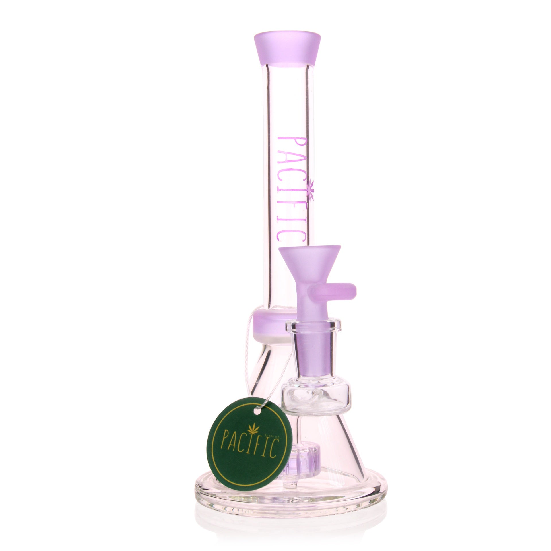 VaporTech Wholesale Pacific Waterpipes - 7" Mobula Beaker Bottom Straight Neck Matching Mouthpiece & UFO Perc