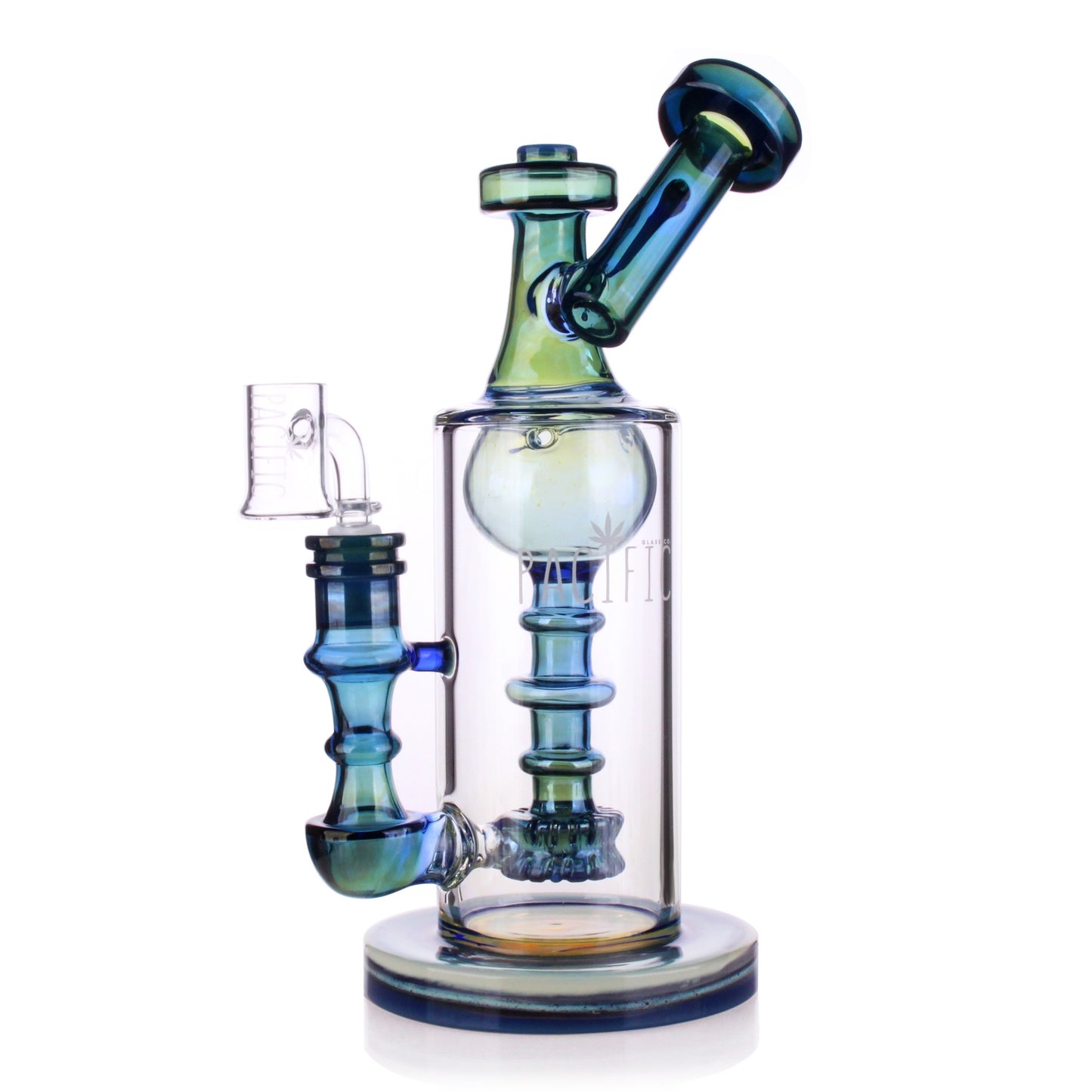 VaporTech Wholesale Pacific [Waterpipes] - 9" Two-Toned Opaleye Side Mouthpiece w/Fined Bowl [RL351] Pacific