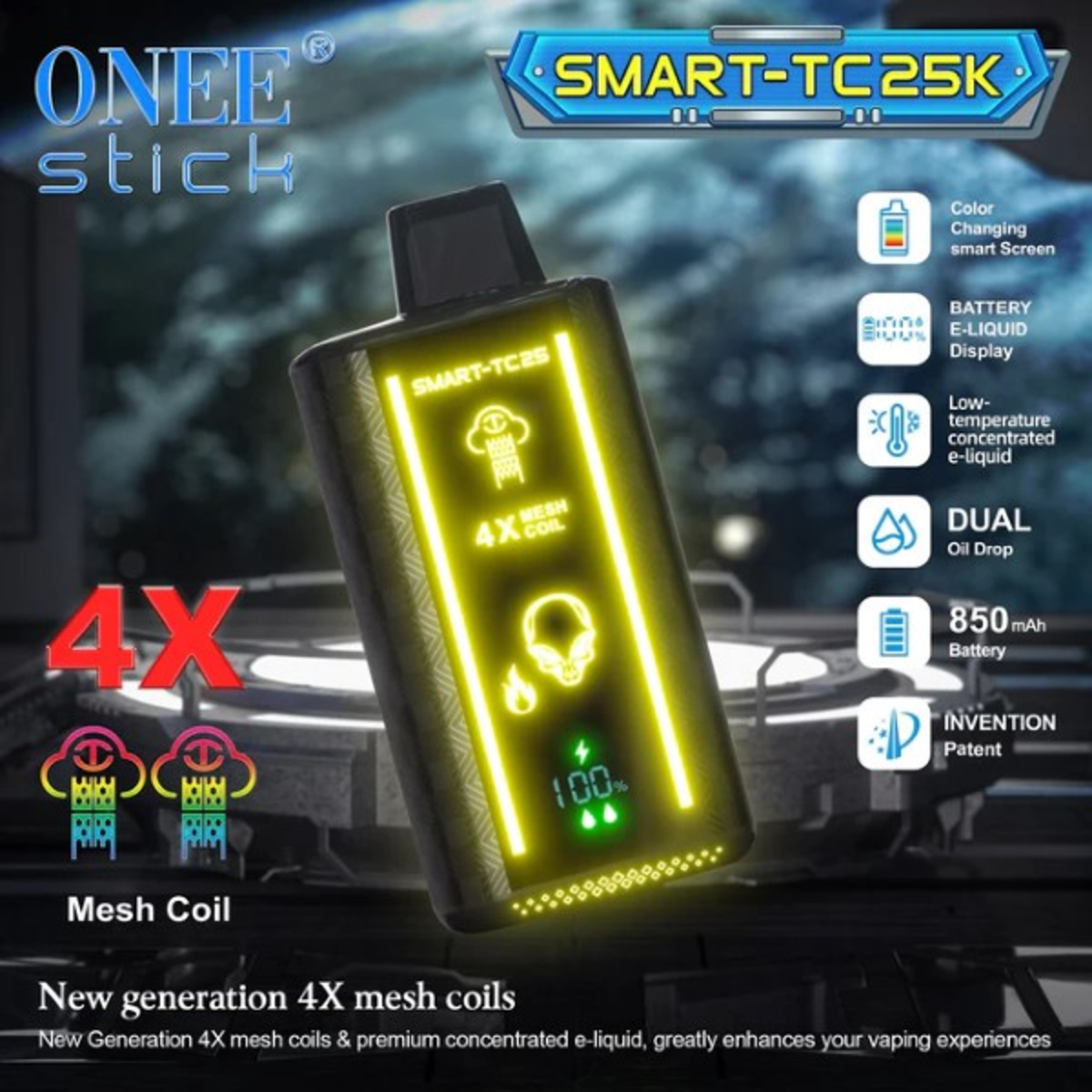 VaporTech Wholesale Onee Stick Smart 25k (10/pack) Variety Pack Disposables