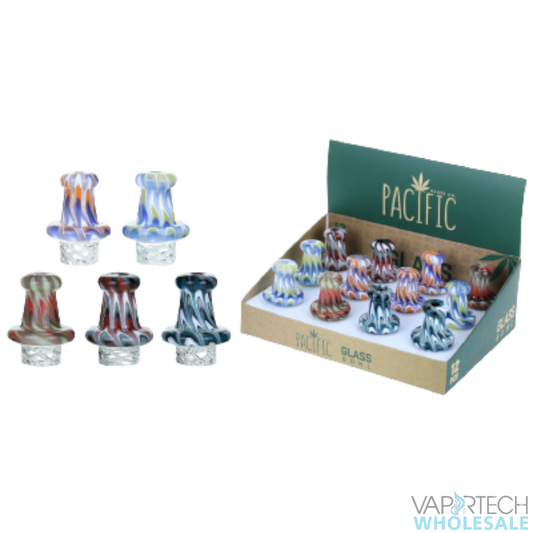 VaporTech Wholesale Pacific Carb Cap - Multi-Color Art w/ Vortex AirFlow (12pcs/Display) {WPH-4040} Pacific