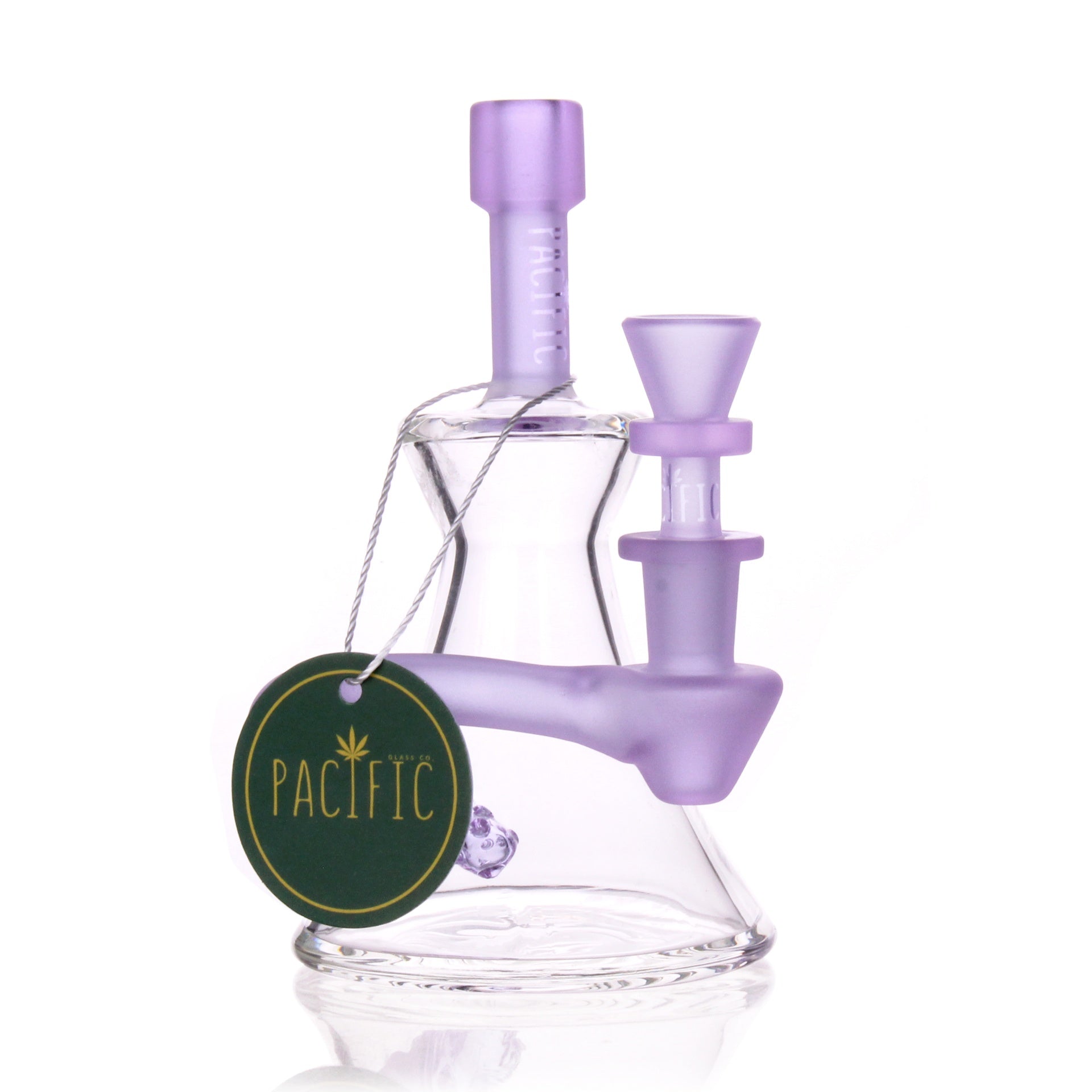 VaporTech Wholesale Pacific Waterpipes - 5" Arowana Hourglass Base Transparent Mouthpiece & Side Perc All