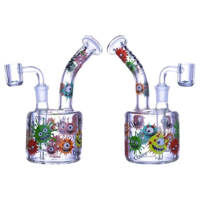 VaporTech Wholesale Clover [Dab Rigs] - 6" Mini Splatter Monsters Watepipe [WPE-732] Dab Rig