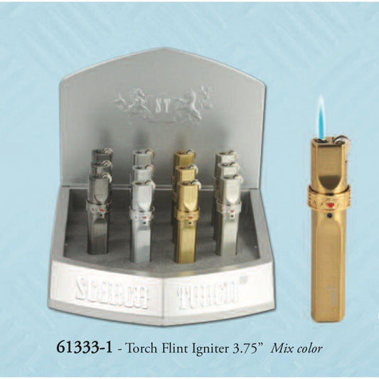 Golden Star 61333-1 Scorch Torch/ Assorted Color Single Torch Flint Iginter (12pcs/Display) Torches