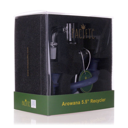 VaporTech Wholesale Pacific Waterpipes - 5" Arowana Hourglass Base Transparent Mouthpiece & Side Perc All