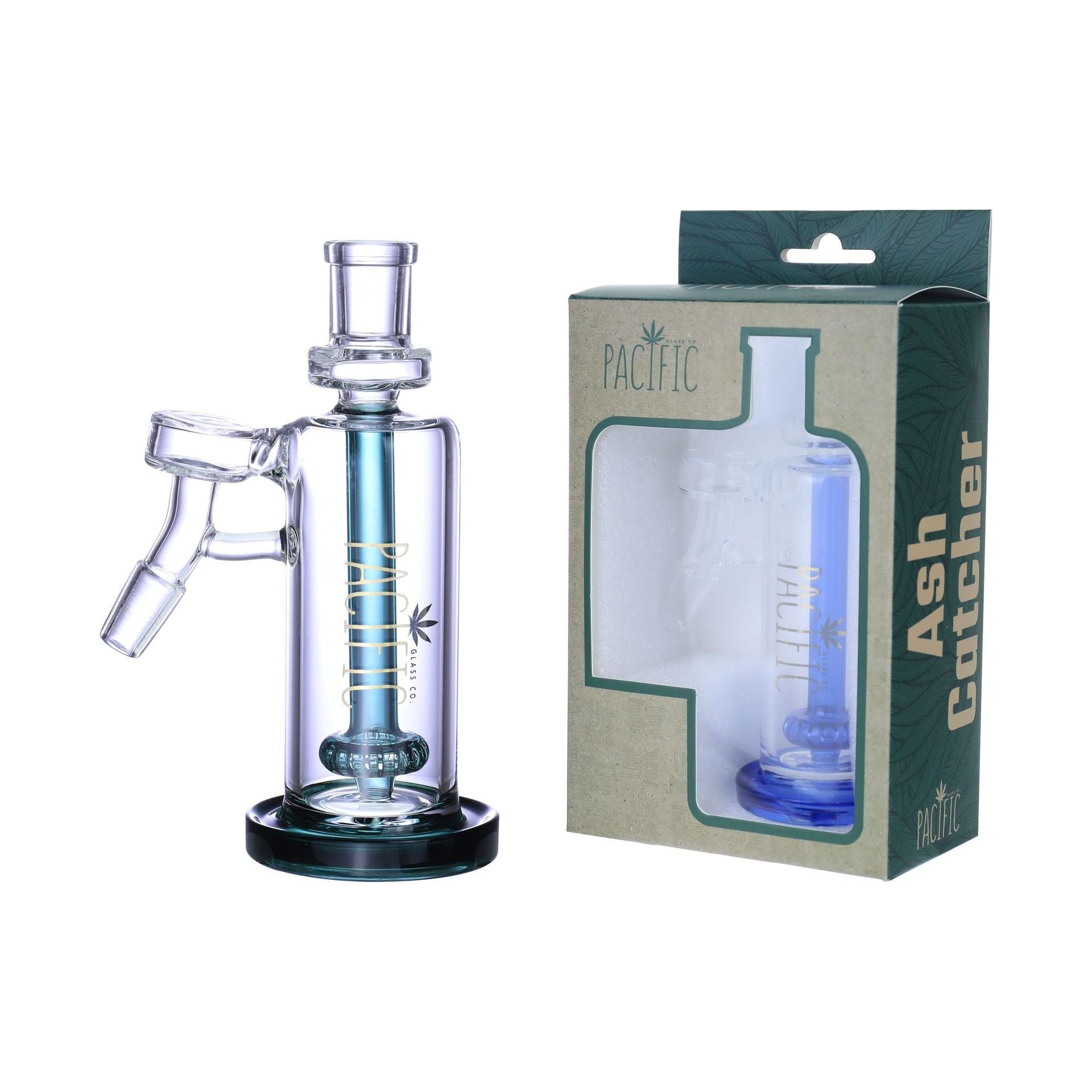 VaporTech Wholesale Pacific | Ash Catcher w/ Gold Printed Logo Various Color Perc & Base 14mm/18mm Joint - WPG-67 Pacific