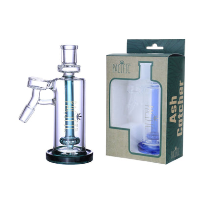 VaporTech Wholesale Pacific | Ash Catcher w/ Gold Printed Logo Various Color Perc & Base 14mm/18mm Joint - WPG-67 Pacific