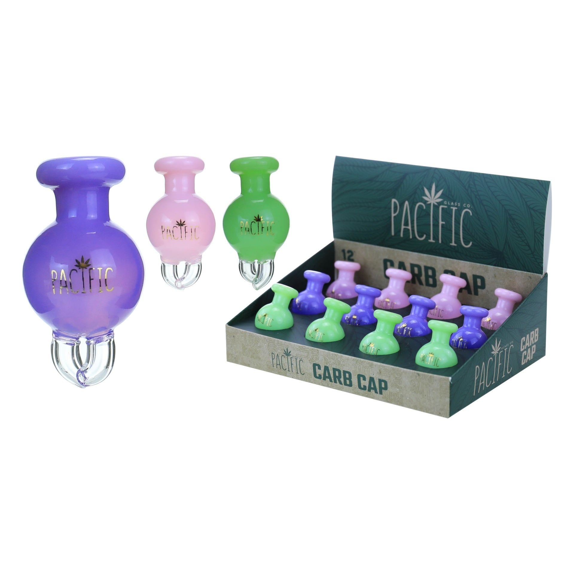 VaporTech Wholesale Pacific [Carb Caps] - Various Milky Colored Ball Design Caps (12pcs/display)[WPH-4053] Pacific