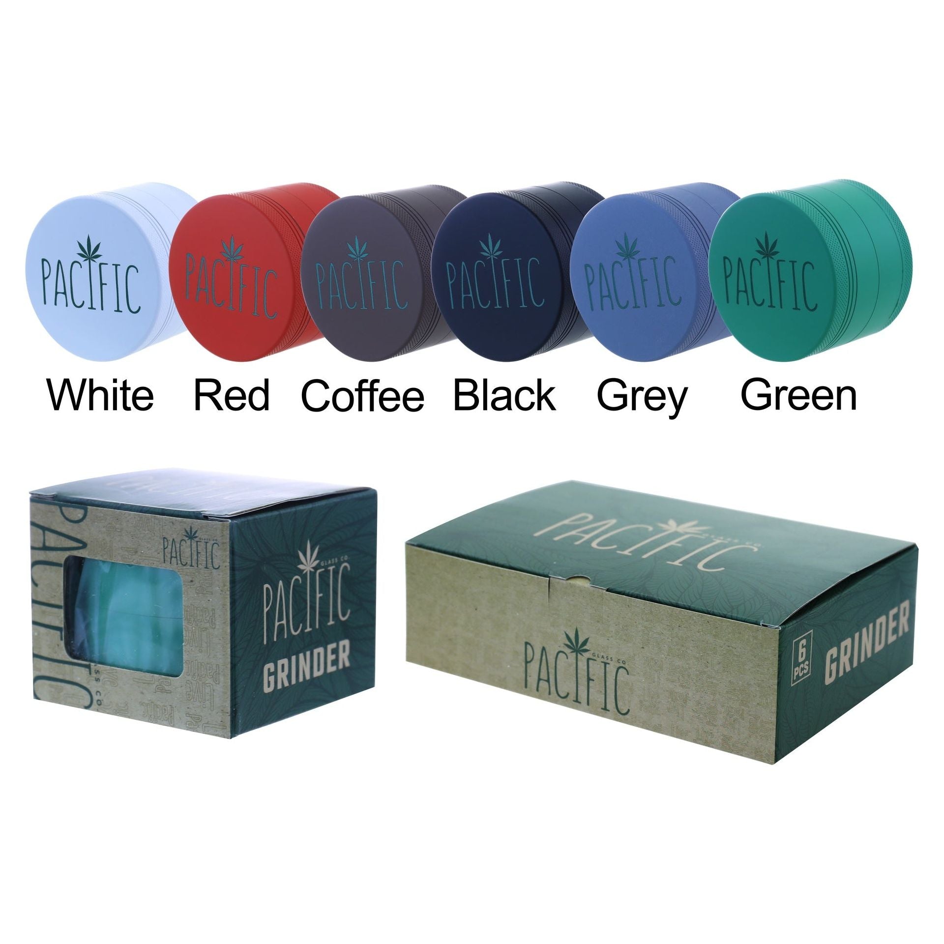 JLH Technology Co Limited GX-2202 Pacific Aluminum Alloy 4-part Grinders (6pk) Grinders