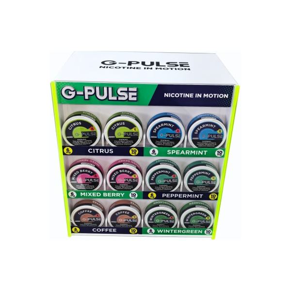 VaporTech Wholesale G-Pulse Nicotine Pouches Pre-filled Display 60ct Disposables