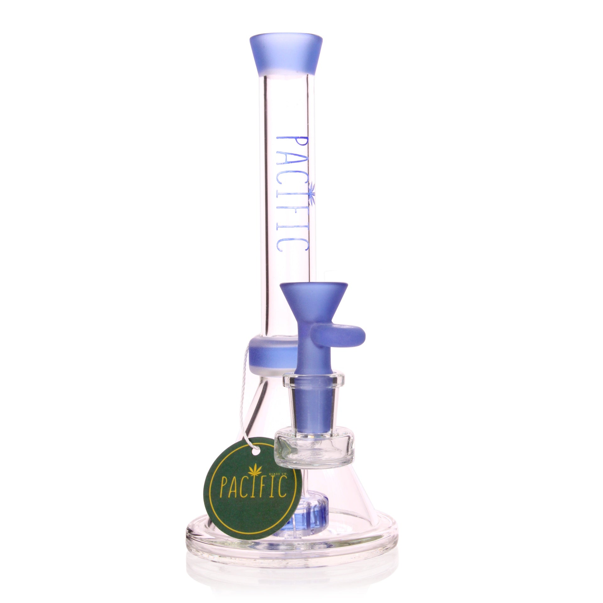 VaporTech Wholesale Pacific Waterpipes - 7" Mobula Beaker Bottom Straight Neck Matching Mouthpiece & UFO Perc