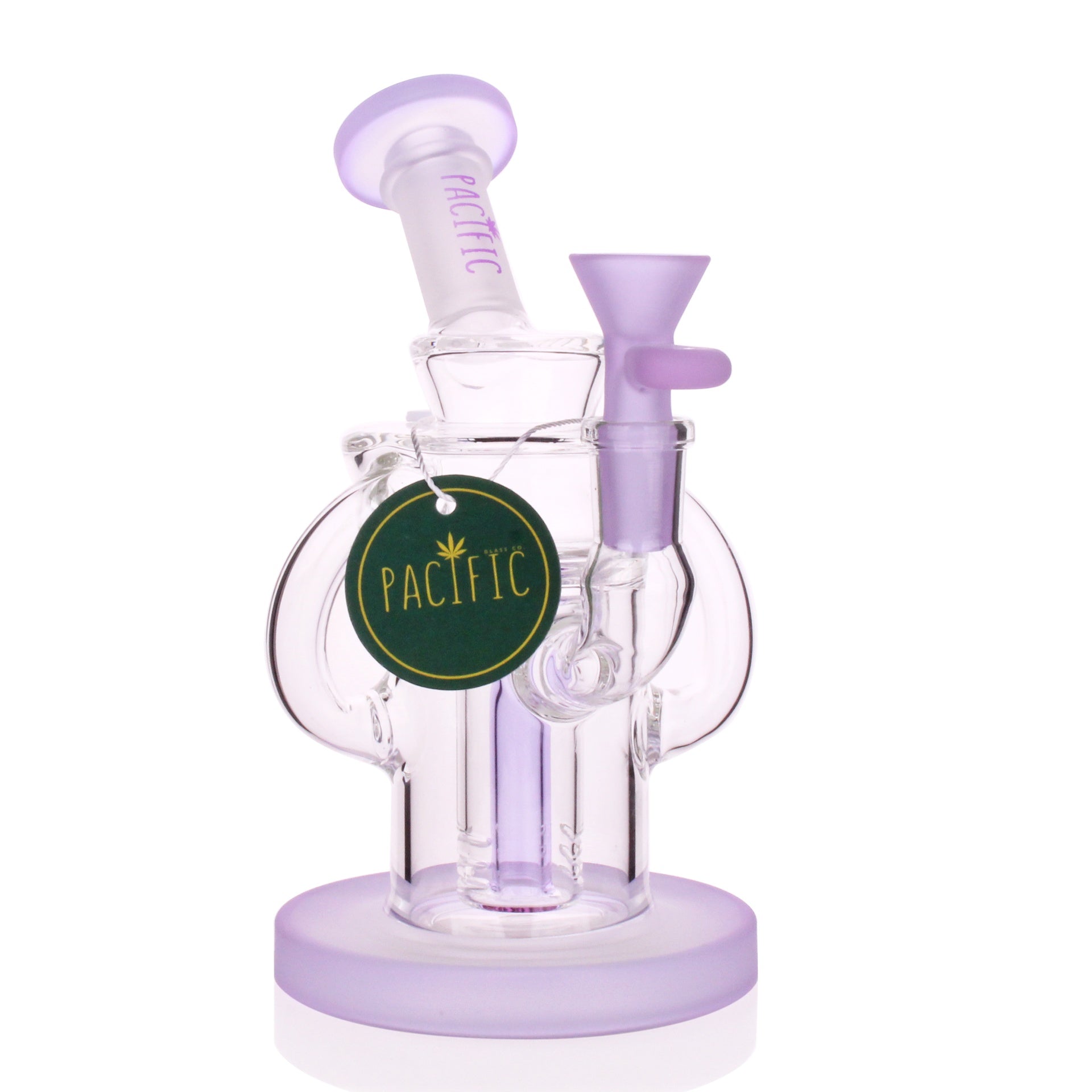 VaporTech Wholesale Pacific Waterpipes - 6" Marlin Flat Base w/ Matching Color Mouthpiece & Straight Perc All