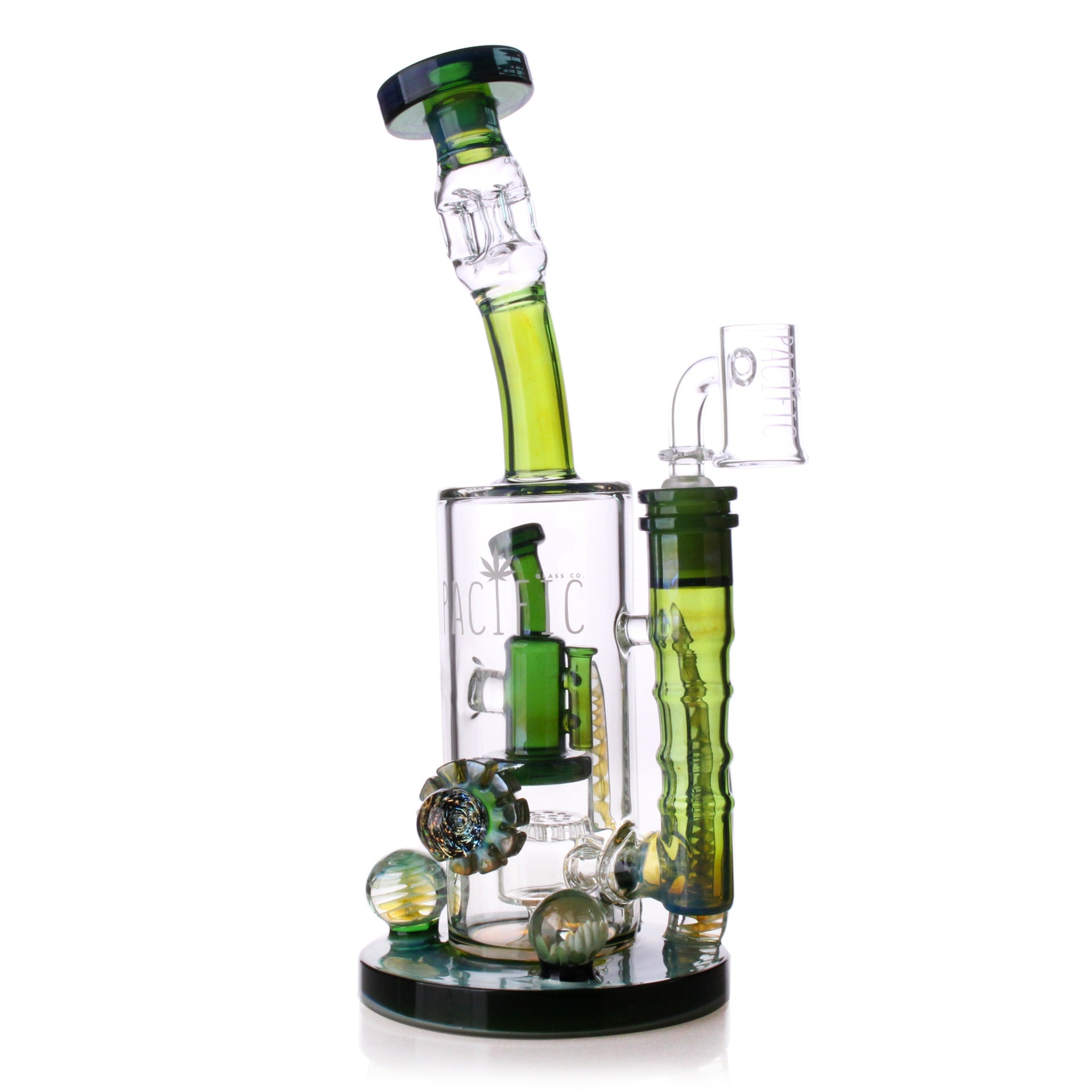 VaporTech Wholesale Pacific [Waterpipes] - 9" Two-Tone Coris Slighty Curved Neck w/Matching Waterpipe Perc [RL24300] Pacific