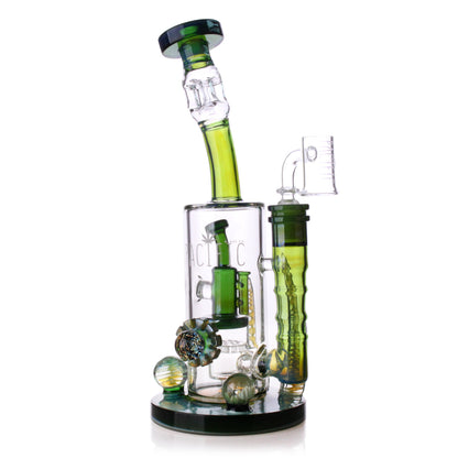 VaporTech Wholesale Pacific [Waterpipes] - 9" Two-Tone Coris Slighty Curved Neck w/Matching Waterpipe Perc [RL24300] Pacific
